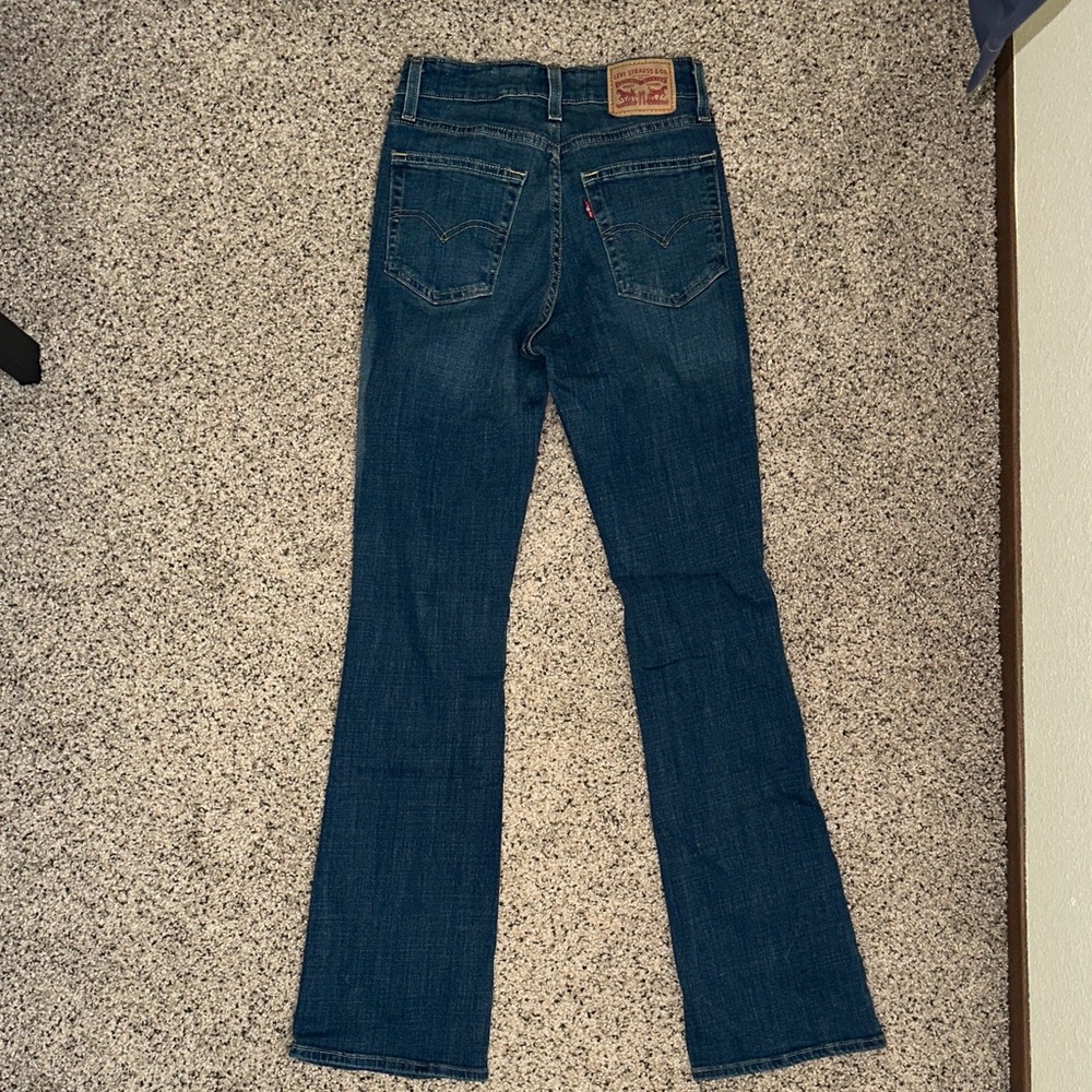 Levi's Blue High Rise Boot Cut Jeans - Picture 6 of 7